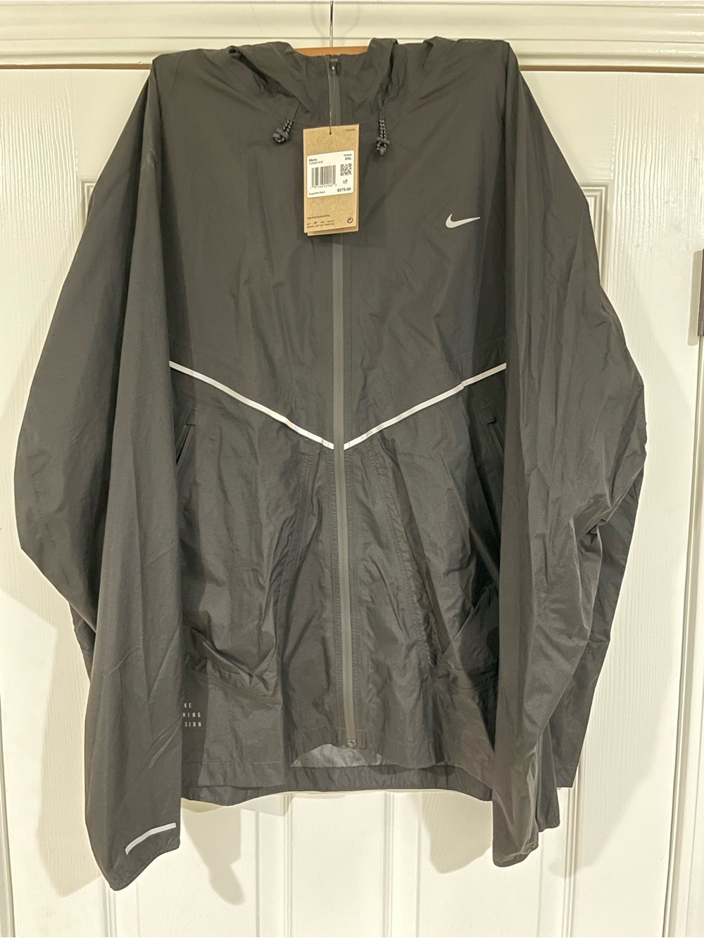 Nike Men’s Black Hooded Storm Fit ADV Jacket with Reflective Trim